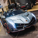 Agulun's new trendy Lambo children's car can be driven by four-wheeled two-seater children's sports car electric remote control toy car polished white MP3 four-wheel drive