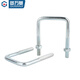 Guwanji galvanized right-angle U-bolt U-shaped screw tube clamp fixed buckle with nut combination set large national standard M6x60x100 (5 sets)