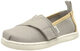 TOMS children's canvas shoes, unisex for 8-12 years old, comfortable round toe, elastic upper, gray 4 Big Kid