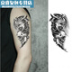 Jingpu Fei tattoo stickers are handsome, waterproof, simulated tattoos, personalized and fashionable half-arm wolf heads, 10-piece domineering set