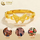 China Gold (CHINA GOLD) Butterfly Gold Ring Women's Foot Gold Ring Opening Adjustable Valentine's Day Birthday Gift for Girlfriend and Wife Butterfly Ring About 2g
