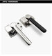 Huili's customized stainless steel handle lock, rotating pressing handle, mechanical sealing, anti-scalding and temperature insulation, heavy-duty closed handle, stainless steel without rubber sleeve (right), 35mm, universal type, without key