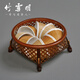 Bamboo Xueming handmade bamboo fruit basket Chinese retro round household storage basket snack snack basket tea snack box tea cup basket large size