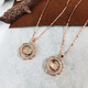 WSAY sense rose gold whirlwind 18 gold rotating zodiac pendant, light luxury female rotating lottery gold, the counter is round and large rose gold zodiac rabbit chain supplier