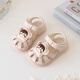 New summer girls sandals cute cartoon princess shoes soft sole non-slip baby fashion toddler shoes off-white size 20 inner length 14cm