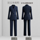 Weishipin Autumn Small Suit Women's High-end Professional Wear Women's Suit Fashionable Temperament Suit Jacket Commuting Formal Work Wear Navy Blue (suit + trousers) 5099 L