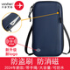 VANLEMN Denmark anti-theft brush study abroad travel passport bag multi-functional storage document bag large capacity passport holder card bag royal blue