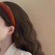 BARY REEF's new Hong Kong style headband with large head circumference, new headband, winter velvet hair accessories, high skull pumpkin color headband hairpin for women, mature pumpkin (whitening)