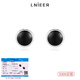 Lnieer 999 Pure Silver Men's Earrings Single Men's Earrings Trendy Black Round Simple Couple Style Silver Earrings for Boys Single Price 999 Pure Silver Earrings