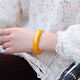 Fat Donglai's same style amber bracelet chicken fat yellow beeswax female heavenly blood amber bracelet fashion bracelet 1 cm beeswax bracelet 60MM-62MM
