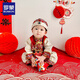 Luo Meng's one-year-old clothes for baby boy and girl's 100-day full-moon birthday Tang suit, new Chinese performance costume, red XL
