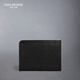 THOM BROWNE TB 50% off black half-zip pebbled leather document bag black size 00
