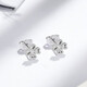 Liuguifu Jewelry PT950 Platinum Earrings Heart Lucky White Gold Earrings for Women PT0200022 2g