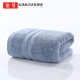 Gold towel gift box pure cotton skin-friendly thickened towel + bath towel combination three-piece gift box deep sea blue