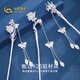 China Gold (CHINA GOLD) sterling silver hairpin for women S925 silver twelve flower gods silver hairpin ancient style hairpin birthday gift for girlfriend and wife January flower god plum blossom hairpin