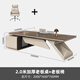 Tiju light luxury and high-end boss desk office desk simple modern president desk leadership office desk and chair combination executive desk 2 meters boss table (painted slanted legs) + boss chair