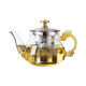Xiwujia en verre épaissis therme à haute température résistant à la tasse de thé à tasse 304 théâtre de ménage à feu ouvert élevé borosilicate un pot chauffant en l-papple jade blanc 826 ml 501 ml (inclus) -600 ml (inclus)