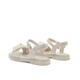 Belle Fashion Colorful Strap Sandals Girls Mall Same Style Bow Sandals T3513B64 Beige Size 28