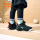 Anta-Kindersportschuhe für Jungenbasketballschuhe für 2024 Frühlingsfestival Neues Schock-Polsterer-Kee-Resistant Sport Training Sneakers [Windunnel] Schwarz/Papagei Green 9901-4 Größe 29