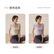Youyou Yoga Wear Summer Fitness Wear for Women New Style Pilates Training Wear with Chest Pad Mesh Top Set 33029 Fengxin Purple Two-piece Set + Gray Yoga Pants XL