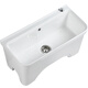 Extra rectangular high-foot household extra-large mop pool balcony ceramic mop pool wash basin mop pool M160 (with holes) + Taiwan control + universal faucet
