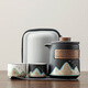Tangfeng travel tea set, one pot and two cups, outdoor travel portable quick cup, birthday gift for elders, business souvenir, Yahei Qianli Jiangshan quick cup (with filter)