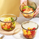 Xixiangyuan Germany imported high-quality borosilicon heat-resistant glass lunch box for microwave oven heating special office workers' fresh-keeping box round amber color high-rise circle 1500+ circle 1050m