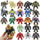 LEGO high building block minifigures are compatible with the hero series assembled cool mecha adult figures 1047