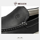 MELLEN high-end brand Doudou shoes men's new first-layer cowhide business casual leather shoes one-leg professional suit men's shoes black 41