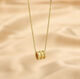 Shiyi Gold Necklace Women's Small Waist 999 Pure Gold Pendant Transfer Beads Clavicle Chain Plain Chain Pure 18K Jewelry Gold K Pendant + 18k Necklace