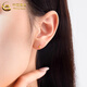 CHINA GOLD Gold Earrings Adzuki Beans Women's Foot Gold Ball Earrings Ear Accessories for Ear Holes Valentine's Day Gift for Girlfriend and Wife Glossy Earrings Pair Approximately 0.5g