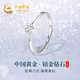 China Gold Diamond Platinum Ring Female Proposal Diamond Ring Platinum Wedding Ring Girl Birthday Gift Girlfriend Wife Wedding Anniversary Six-Prong Platinum Diamond Ring-10 Points Love Gift Box