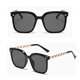Luxusvogel 1639 Sonnenbrille [hellschwarzer Rahmen] Frauen mit High-End-Ins Sonnenschutz und Sonnenschutz großer Rahmen UV Sonnenbrille