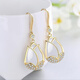 Danbi Earrings for Women New Design Light Luxury Gift Retro Short Earrings Earrings Women's Birthday Gifts for Mom and Girlfriend Tulip White Agate Gold
