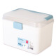 Deli portable medicine storage box medicine box multi-functional storage box 6L white one pack PK115