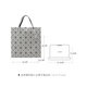 Issey Miyake Nuevo producto para mujeres Matte de seis cuadrículas bolsos de compras bolsos para el hombro Bag BB38 AG683 11 Diamante de empalme geométrico de gris claro