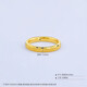 Yi Dafu Jewelry Showroom Pure Gold 999 Hollow Solid Mouth Simple Sandblasting Ring Three Lives Three Worlds Ring Ring 3D Hard Gold Couple Ring Ring Ring No. 21 About 2.9-3.0g