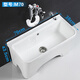 Extra rectangular high-foot household extra-large mop pool balcony ceramic mop pool wash basin mop pool M160 (with holes) + Taiwan control + universal faucet