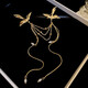 QUAMER Gold Store New Chinese Style Phoenix Pearl Tassel Brooch High-End Exquisite Fashion 2024 New Gold