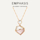 Chow Sang Sang's brand EMPHASIS 18k rose gold mother-of-pearl pendant, pink and white three-dimensional shell 90957P, pre-order payment, about 8-10 weeks