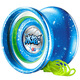Audi double diamond yo-yo toy firepower teenager king adjustable rotation yo-yo boxing hero yoyo ball boy toy gift glitter metal ball-ice flame S