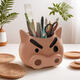 Miaofan creative pen holder desktop ornaments for children to send teacher handicrafts stationery storage box cute cartoon pig student skin color [fat]
