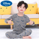 Disney Children's Thermal Underwear Set Thermal Storage German Velvet Girls Seamless Boys' Double-sided Velvet Pajamas Middle and Large Children's Autumn and Winter Hair Silver Dinosaur (German Velvet Set) 120 Suitable for 42 Jin Jin equals 0.5 kg
