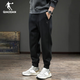 Jordan sweatpants men's pants 2025 winter black men's pants knitted trousers loose large size casual cuffed men's sweatpants black-regular recommended M /170