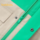 Balabala children's clothing boys' jacket children's fashion patchwork hooded autumn clothing green coffee tone 00445 110 cm
