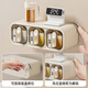Added suction cup seasoning box wall-mounted seasoning jar kitchen household set moisture-proof salt jar seasoning storage box