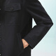 Sieben Markenmänner Printed Jacket Herren 25 Frühlings- und Sommermodentrend -Workwear -Stil -Lapeljacke Thin 126JK702 Schwarz L.