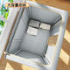 Aibaijia (aibaijia) solid color Oxford cloth steel frame storage box clothing foldable storage box moving quilt clothing storage box home gray windowless 66L (50*40*33cm)