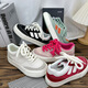 Blue screen shoes for women 2024 new spring and autumn niche design sense shell toe shoes for women thick sole white shoes versatile women's shoes Pink (1098) 35
