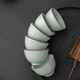 SUSHI CERAMICS Ru kiln six-cup opening plate can grow gold thread personal cup master cup tea cup 6 pieces J1035